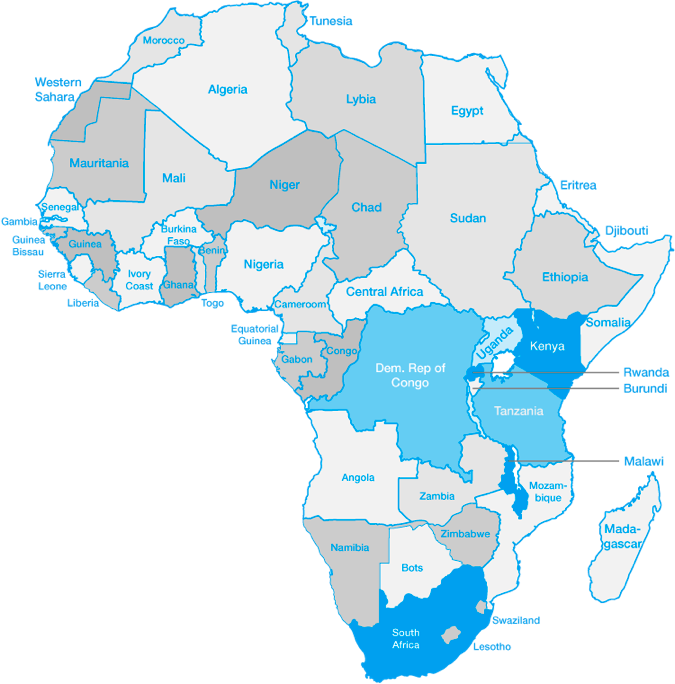 Working area (map of Africa)